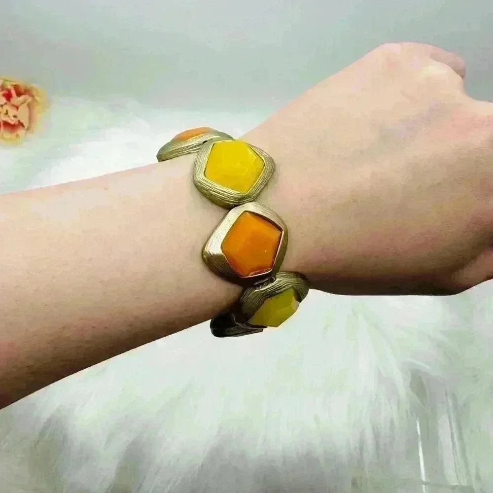 Orange Tones chunky Statement Bracelet 203